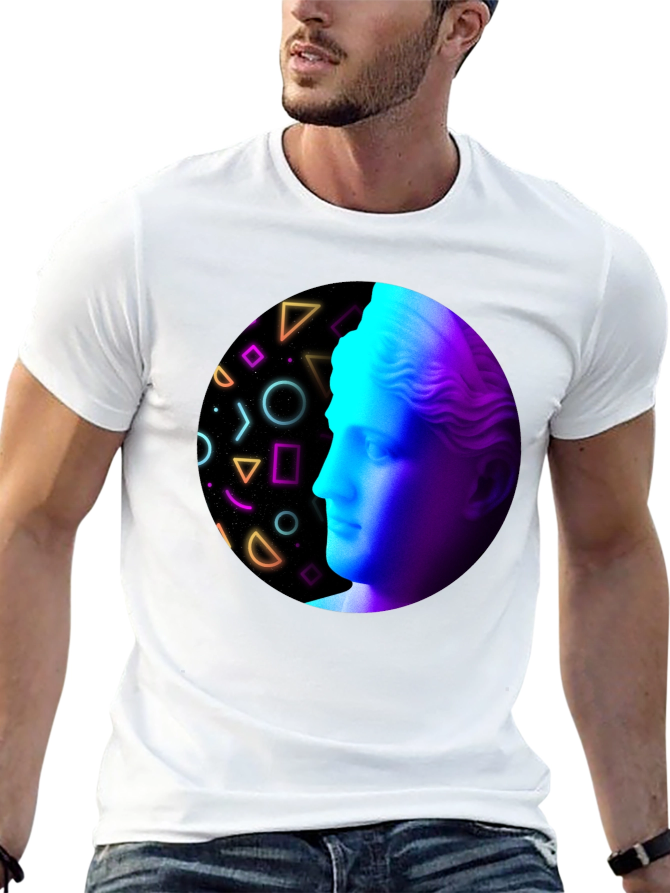 Retro Aesthetic Statue Graphic T-Shirt