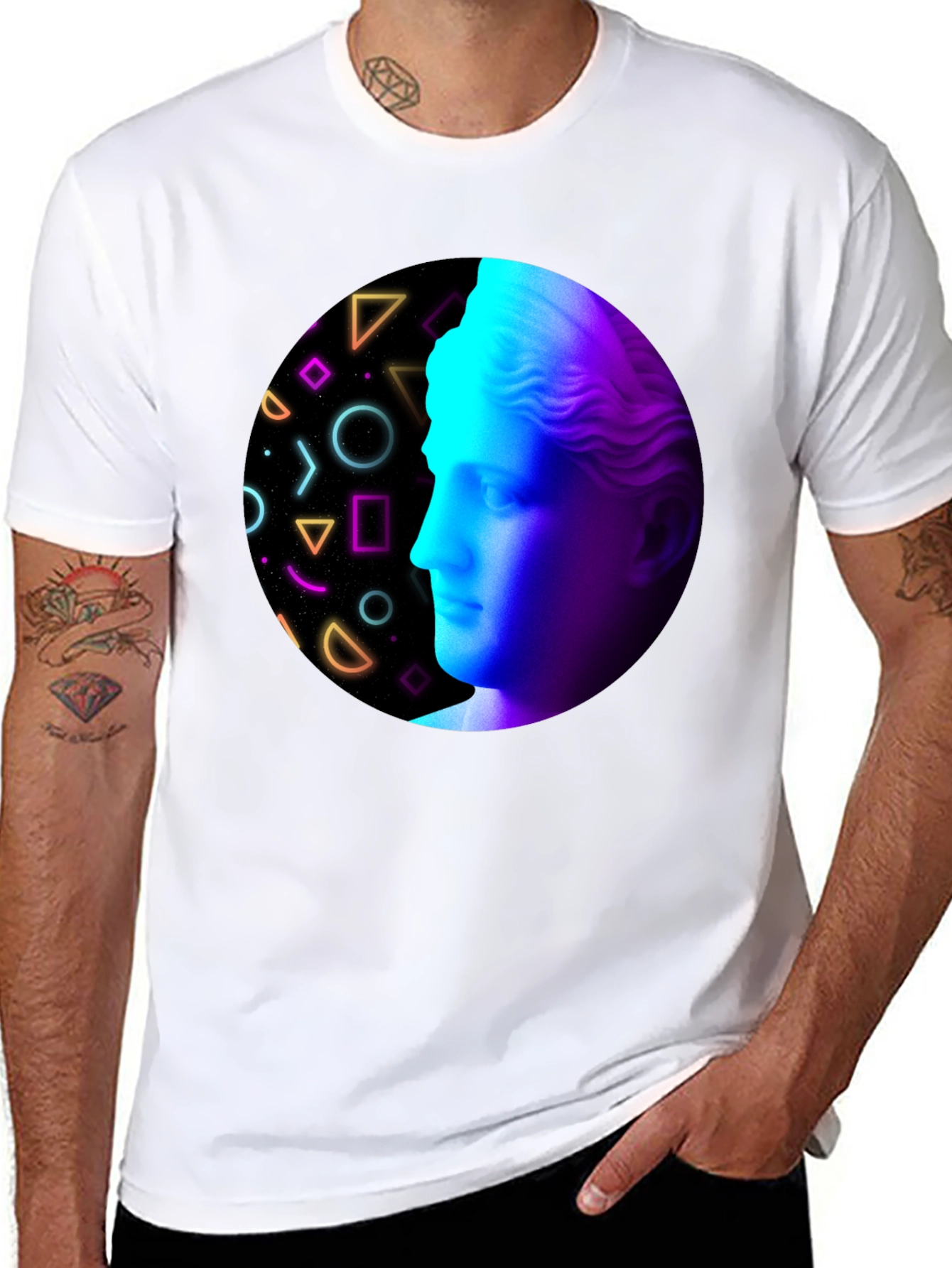 Retro Aesthetic Statue Graphic T-Shirt