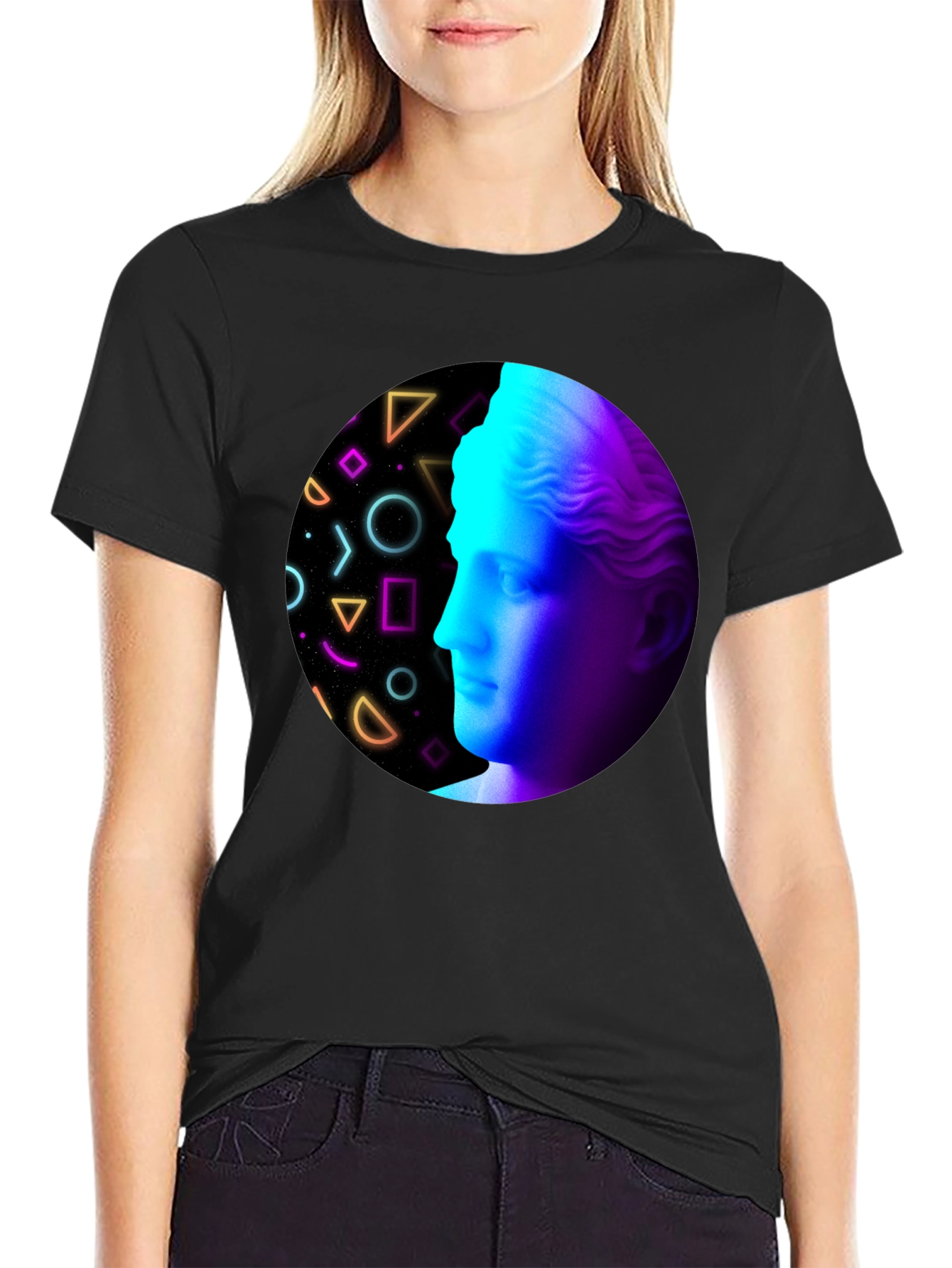 Retro Aesthetic Statue Graphic T-Shirt