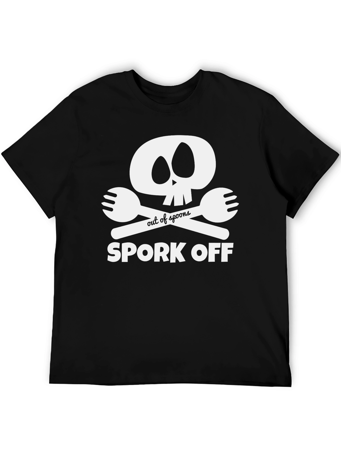 Spork Off T-Shirt - Skull & Cutlery Design