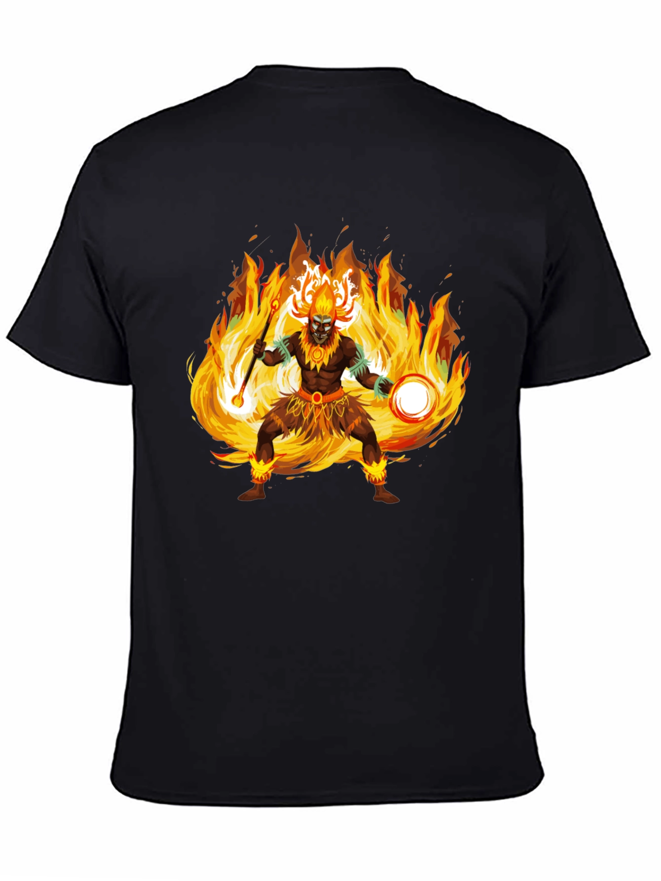 Fiery Shaman Graphic Tee - Bold Statement Shirt