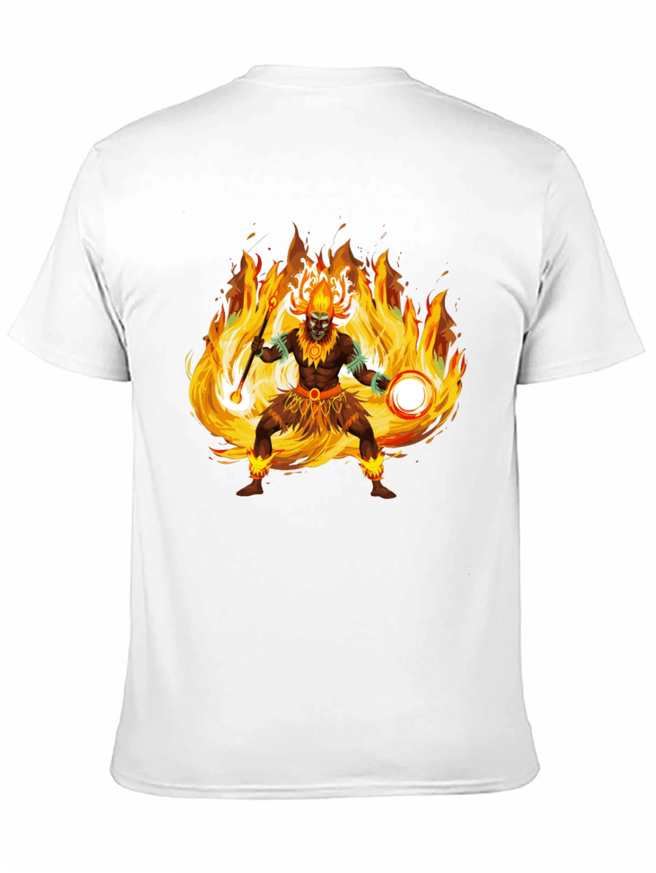 Fiery Shaman Graphic Tee - Bold Statement Shirt