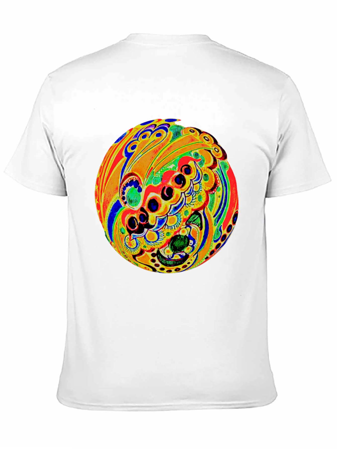 Psychedelic Circle Graphic Black T-Shirt