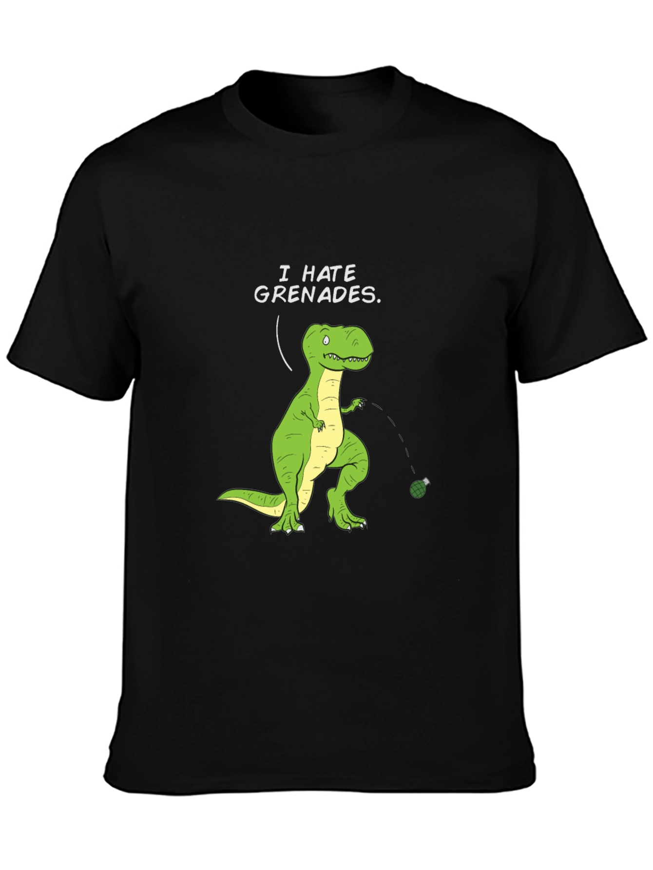 I Hate Grenades T-Shirt - Dinosaur Funny Graphic Tee