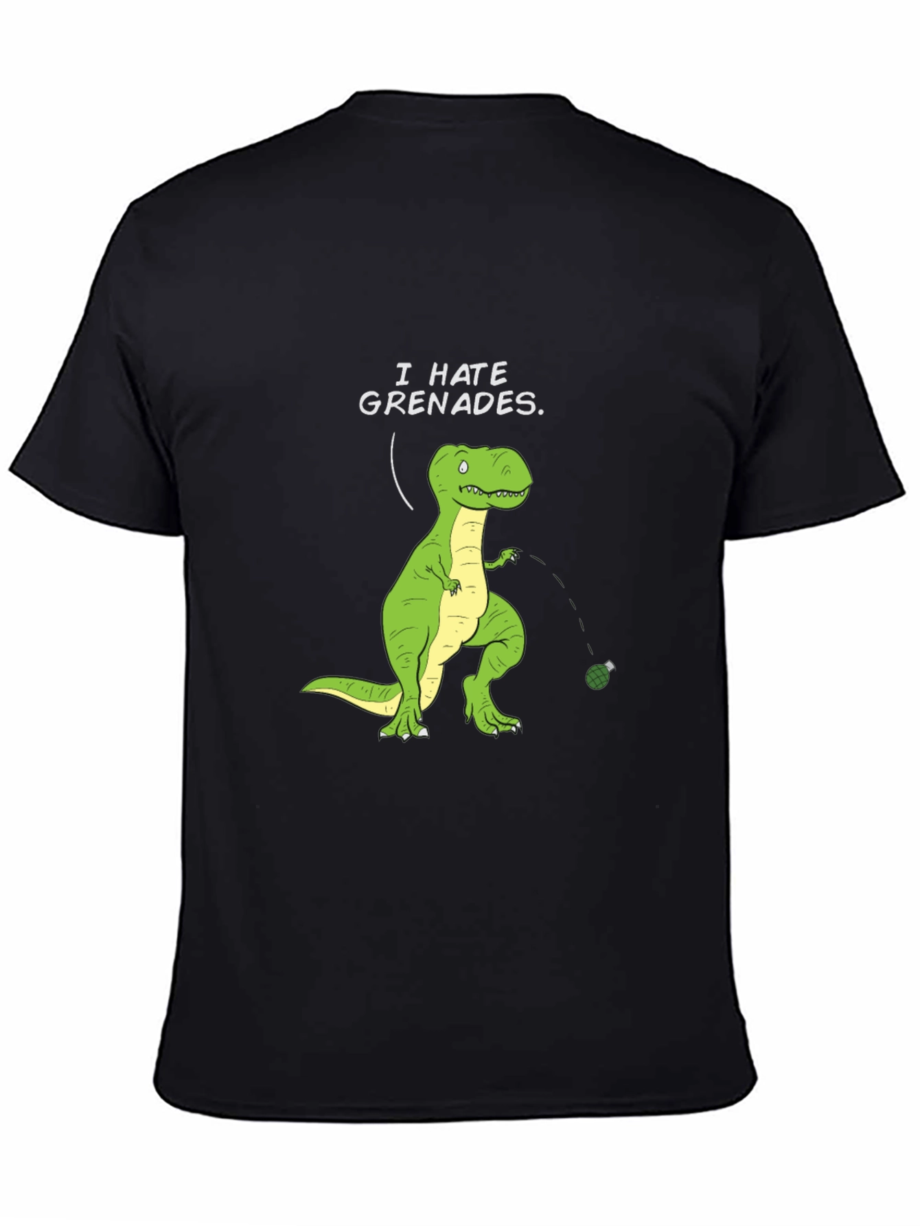 I Hate Grenades T-Shirt - Dinosaur Funny Graphic Tee