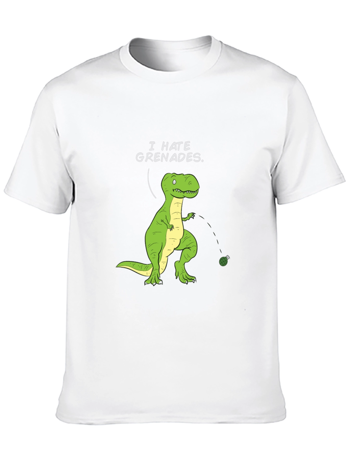 I Hate Grenades T-Shirt - Dinosaur Funny Graphic Tee