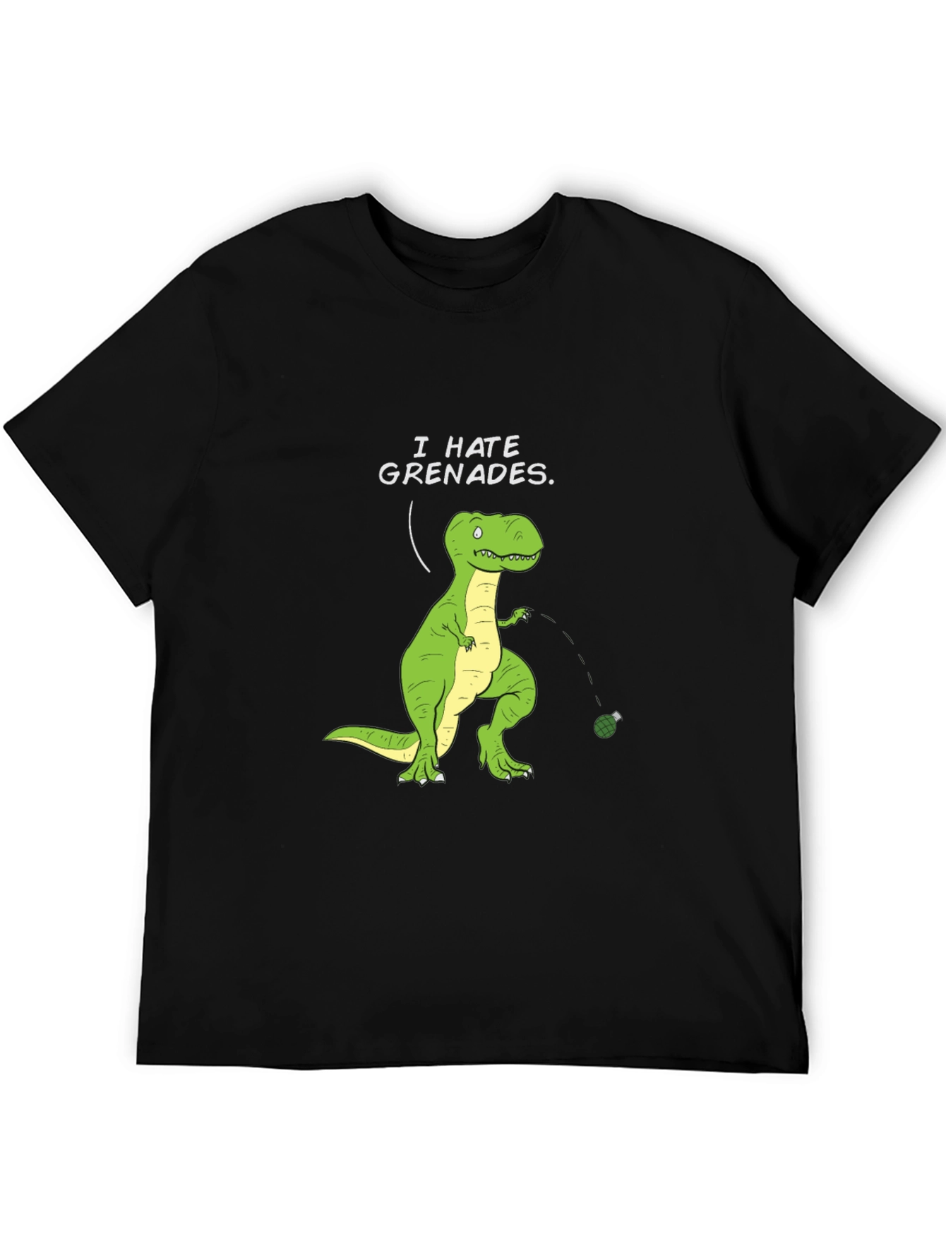 I Hate Grenades T-Shirt - Dinosaur Funny Graphic Tee
