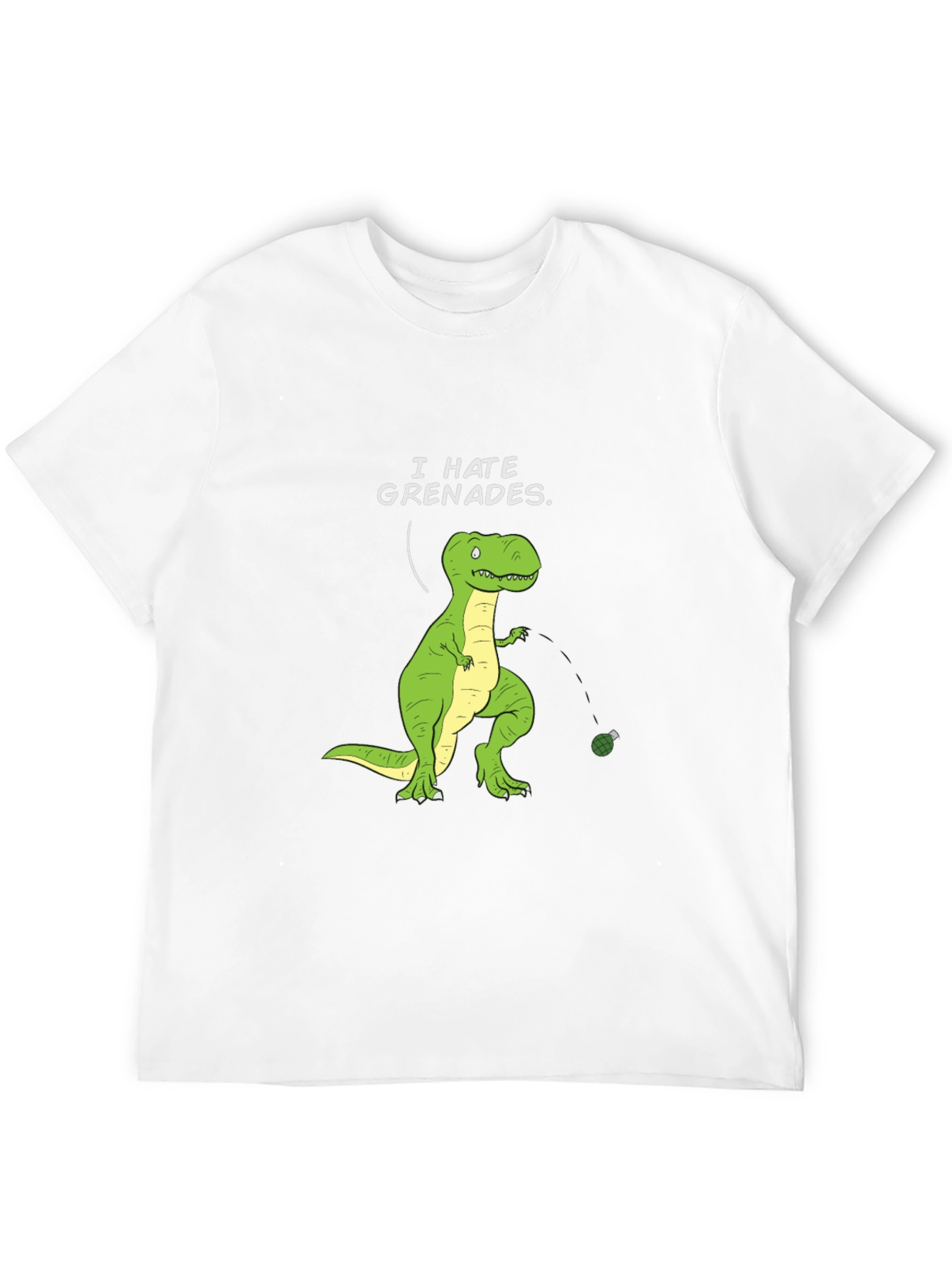 I Hate Grenades T-Shirt - Dinosaur Funny Graphic Tee