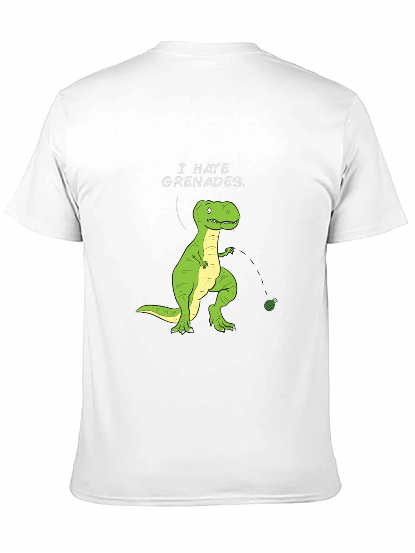 I Hate Grenades T-Shirt - Dinosaur Funny Graphic Tee