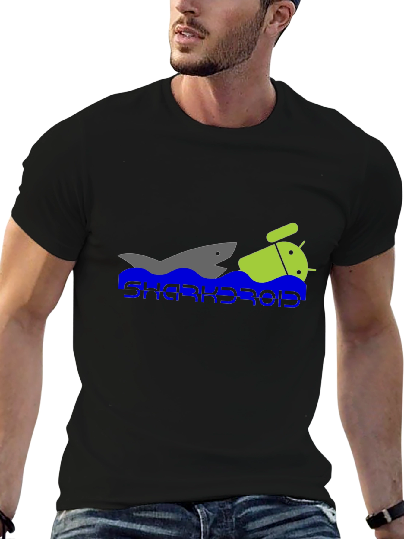 Sharkroid Graphic T-Shirt - Black