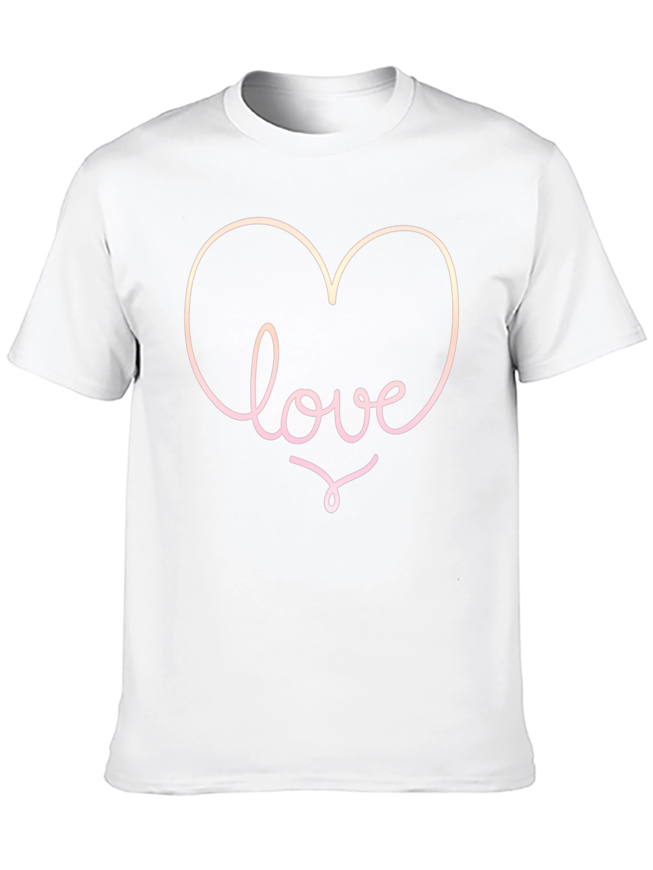 Love Heart Graphic Tee - Black Casual T-Shirt