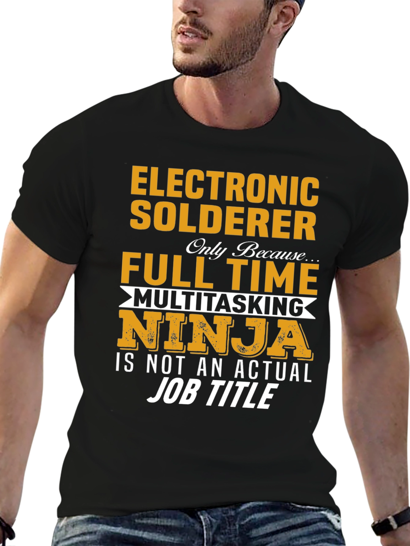 Electronic Solderer Full Time Ninja T-Shirt