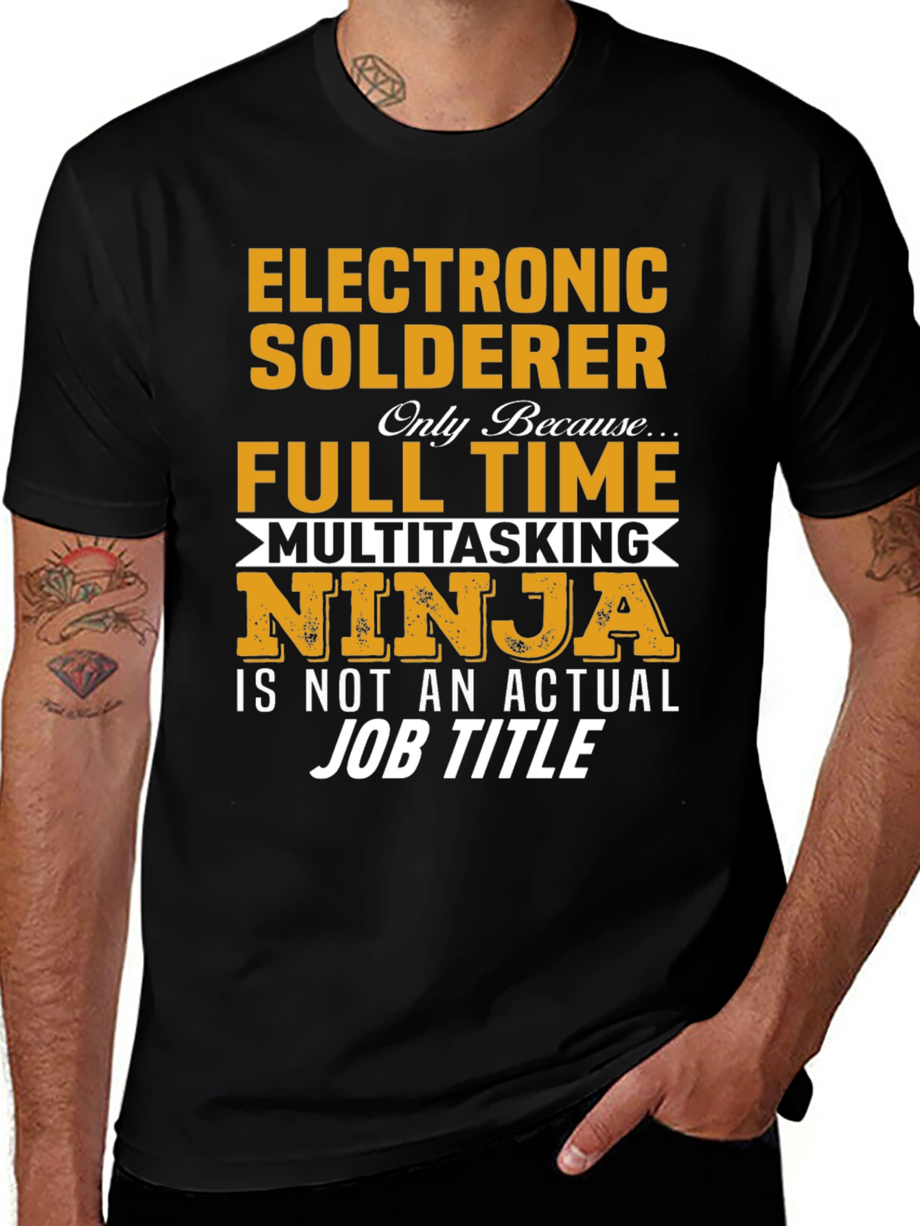 Electronic Solderer Full Time Ninja T-Shirt