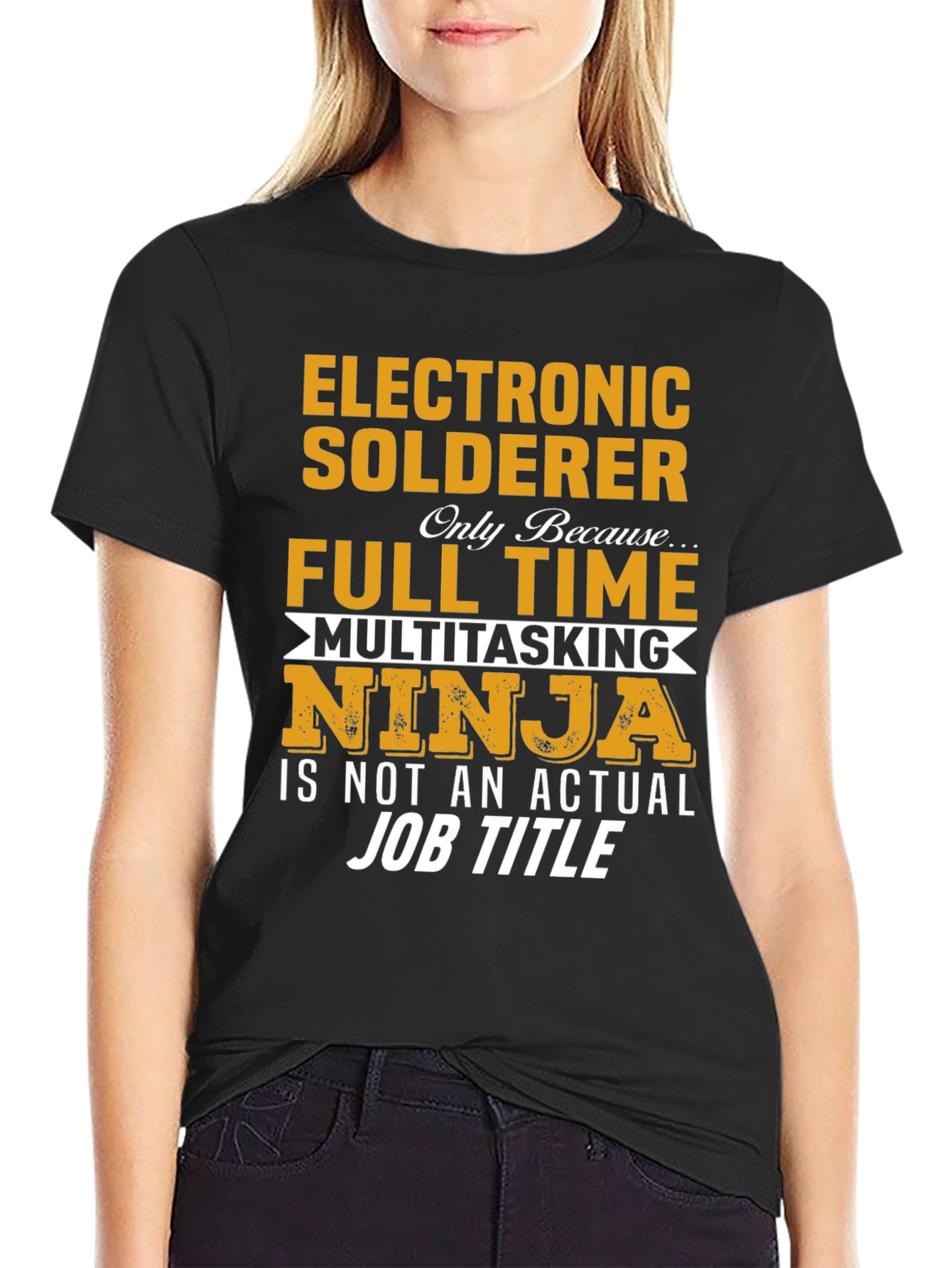 Electronic Solderer Full Time Ninja T-Shirt