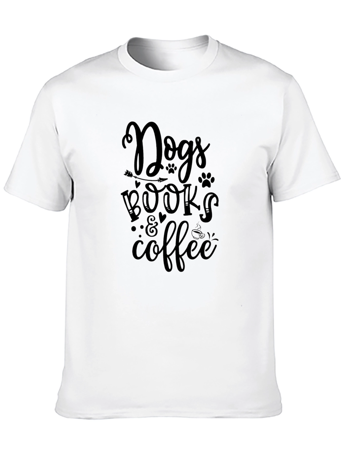 Dogs Books & Coffee Graphic Tee