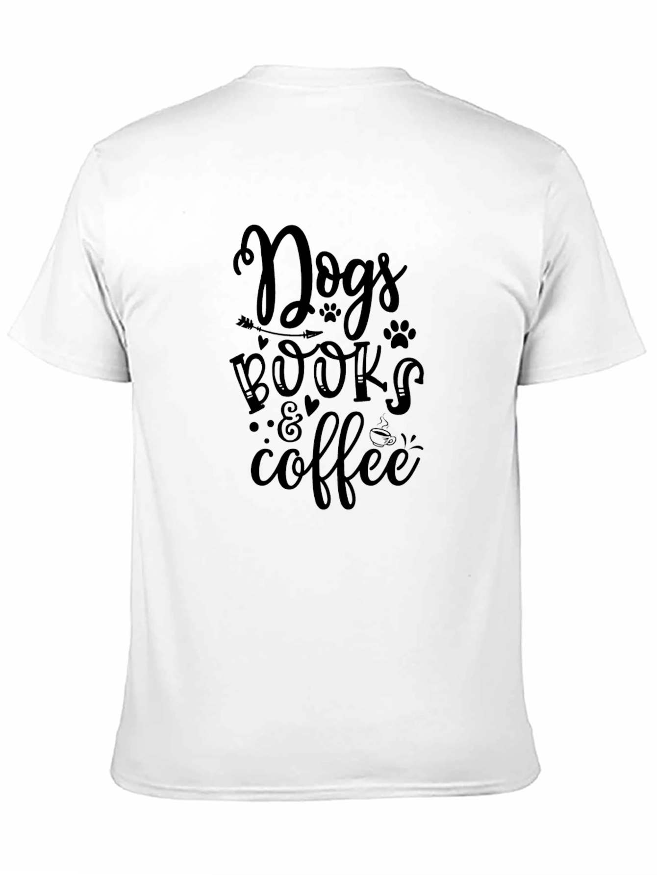 Dogs Books & Coffee Graphic Tee