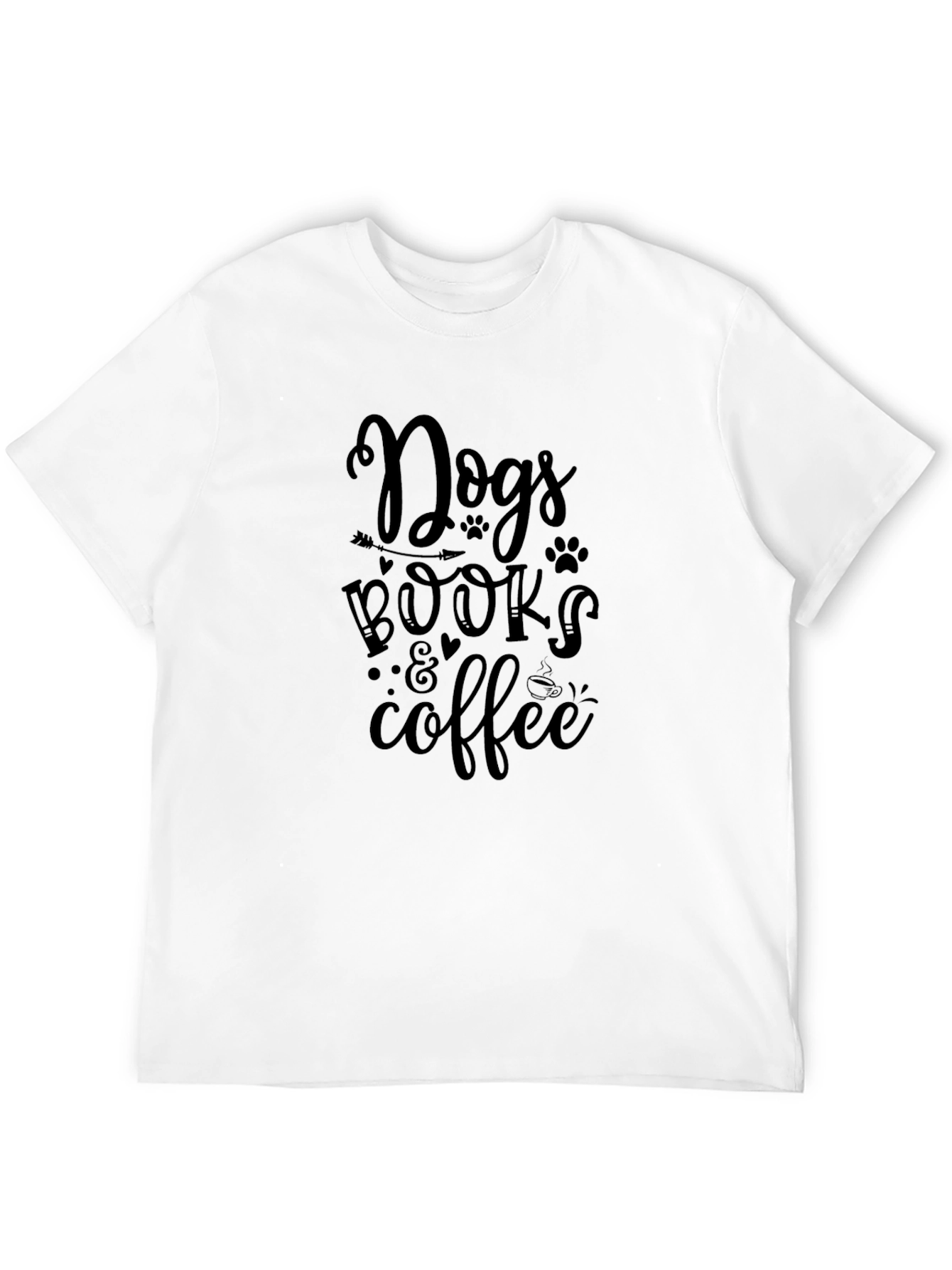 Dogs Books & Coffee Graphic Tee