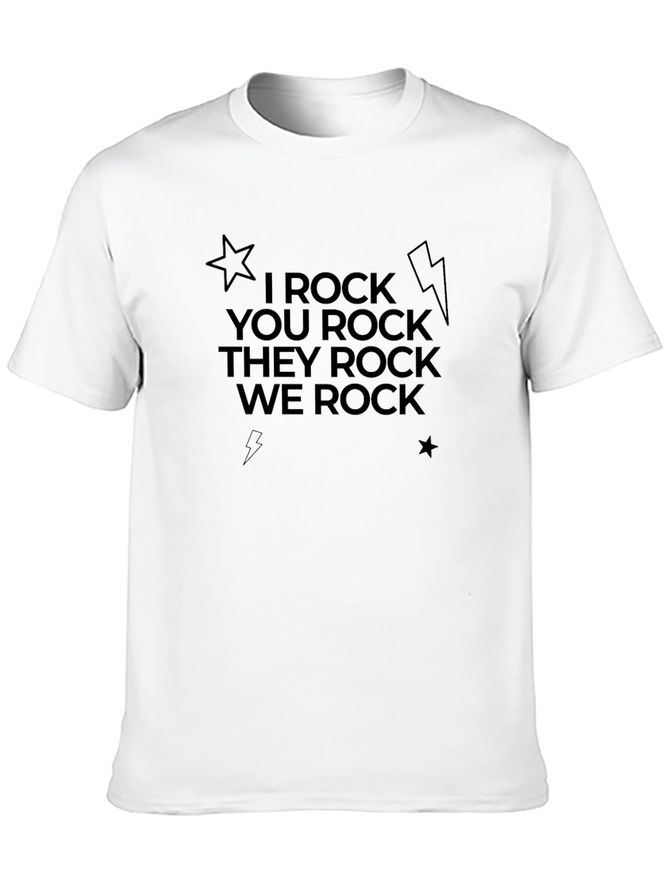 I Rock Statement Black T-Shirt