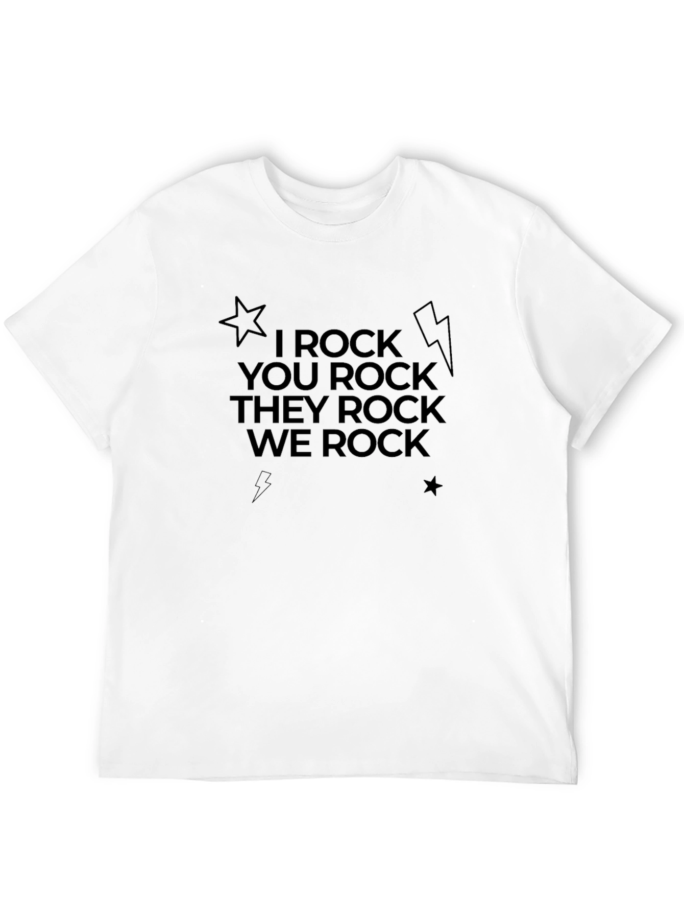 I Rock Statement Black T-Shirt