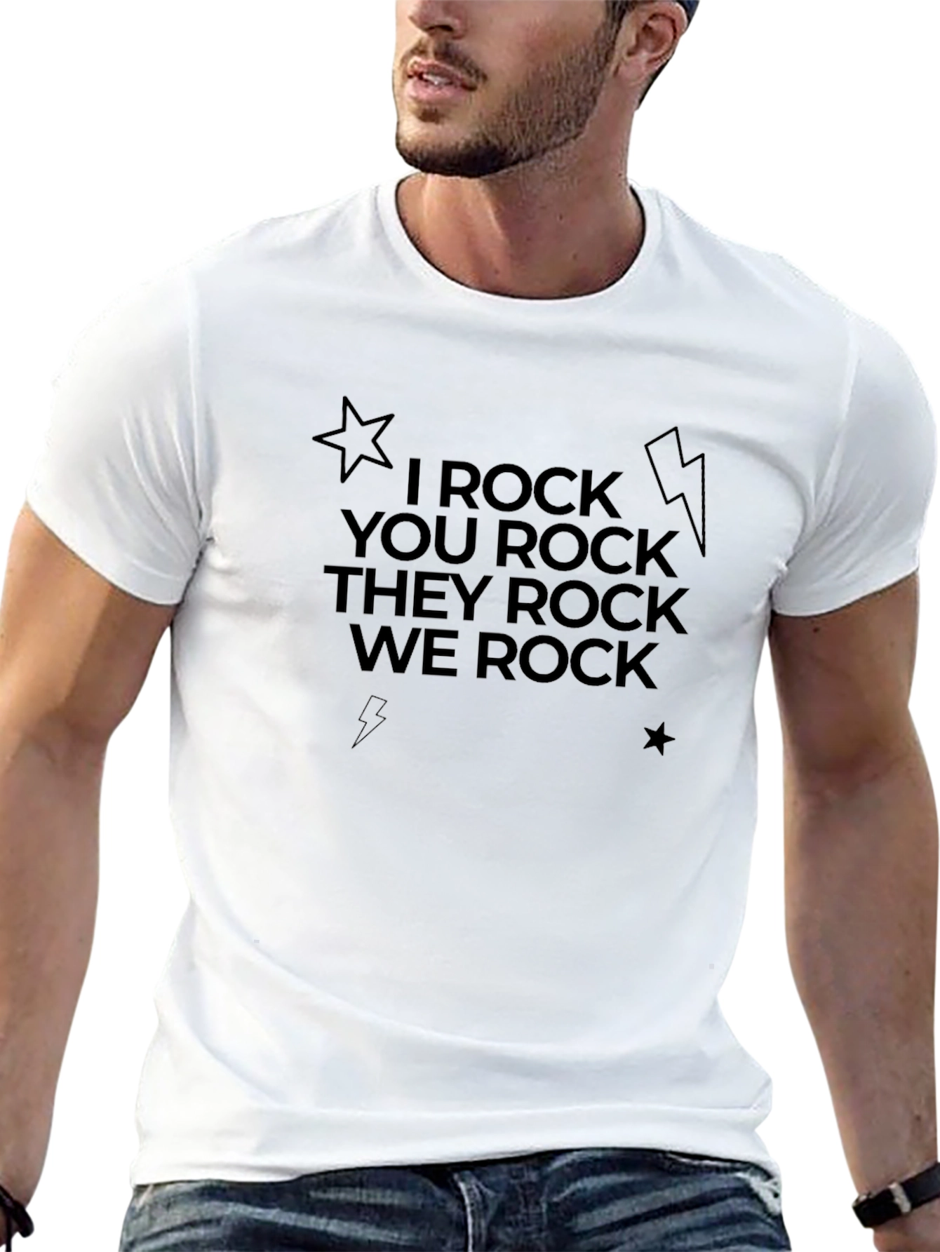 I Rock Statement Black T-Shirt