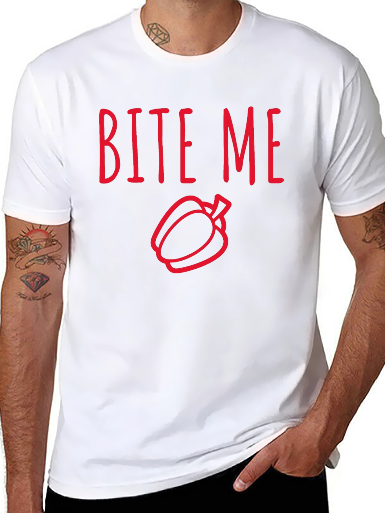 Bite Me Pepper Graphic Tee - Unisex Black T-Shirt