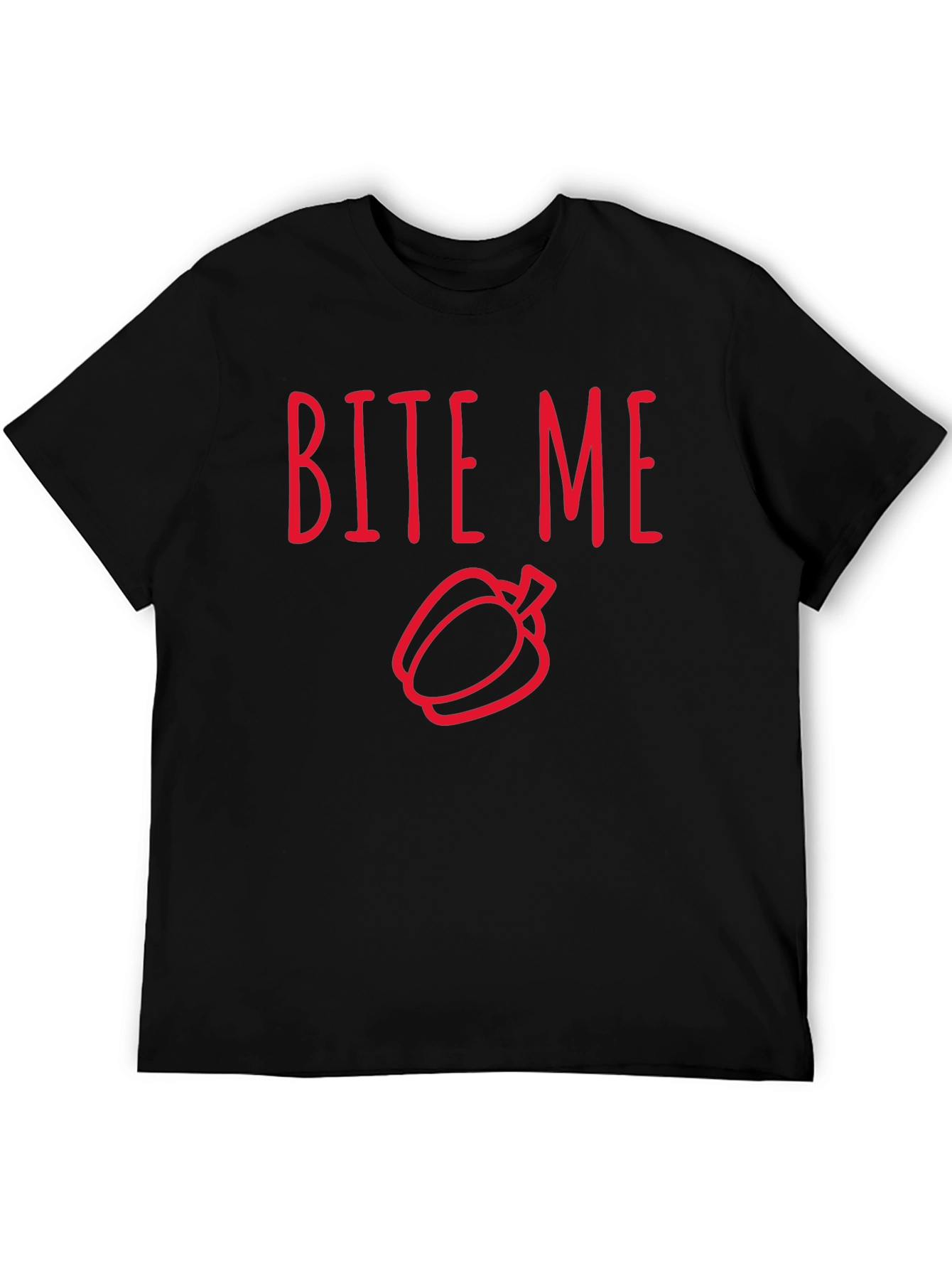 Bite Me Pepper Graphic Tee - Unisex Black T-Shirt