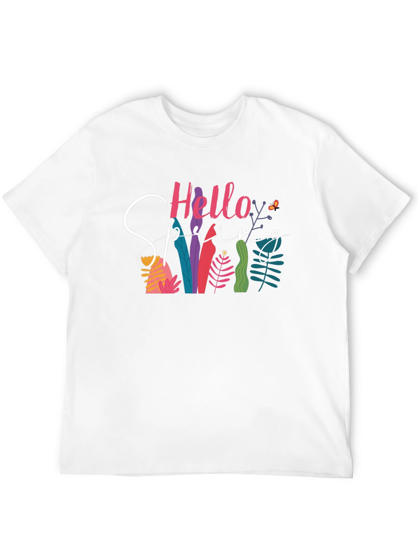 Hello Spring Black T-Shirt