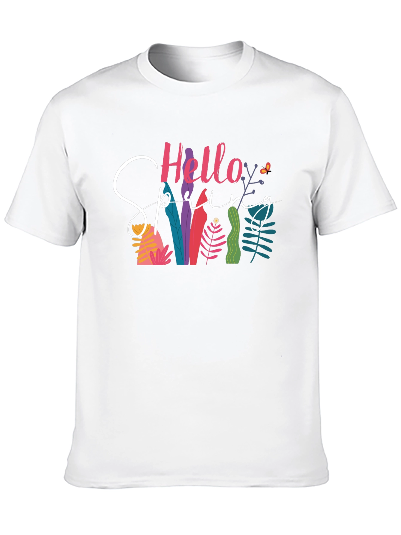 Hello Spring Black T-Shirt