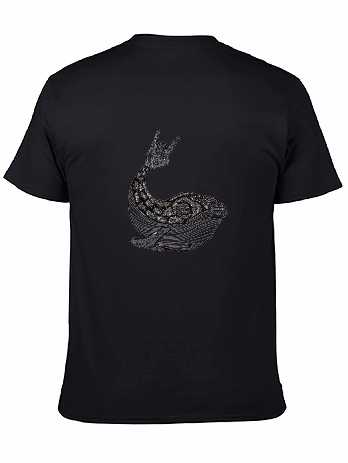 Whale Rock Hand Gesture Graphic Tee
