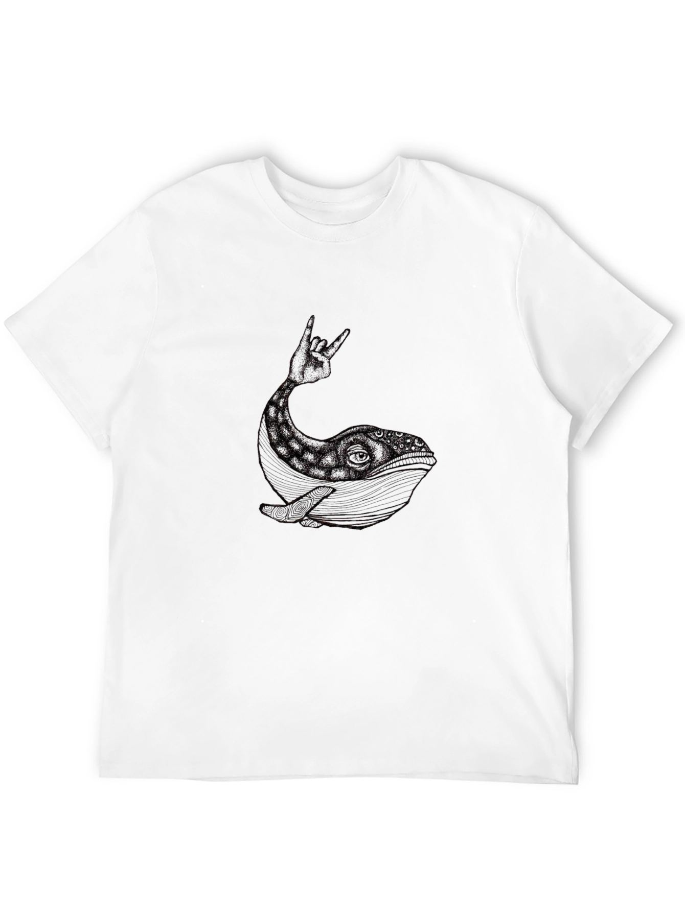 Whale Rock Hand Gesture Graphic Tee
