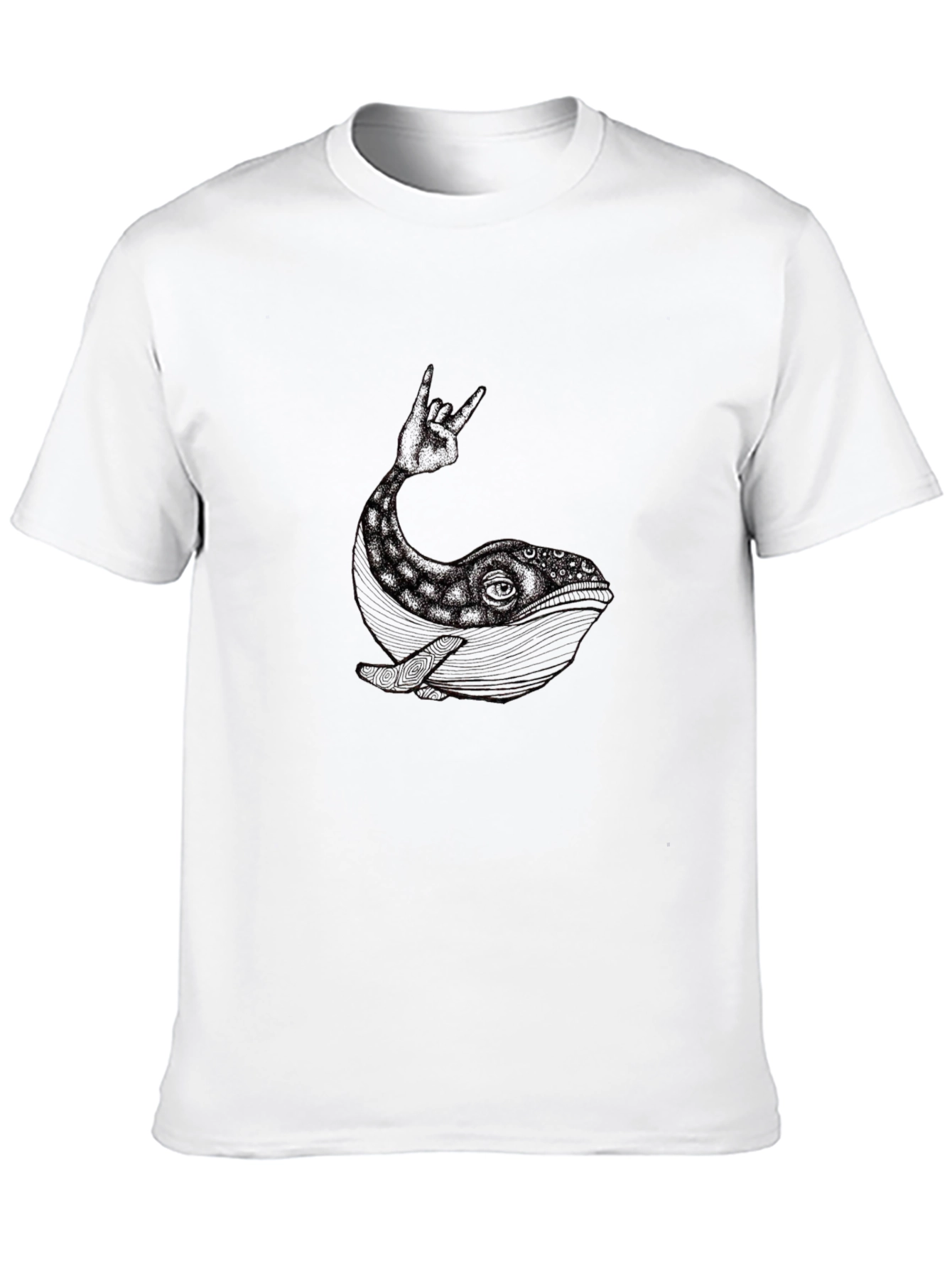 Whale Rock Hand Gesture Graphic Tee