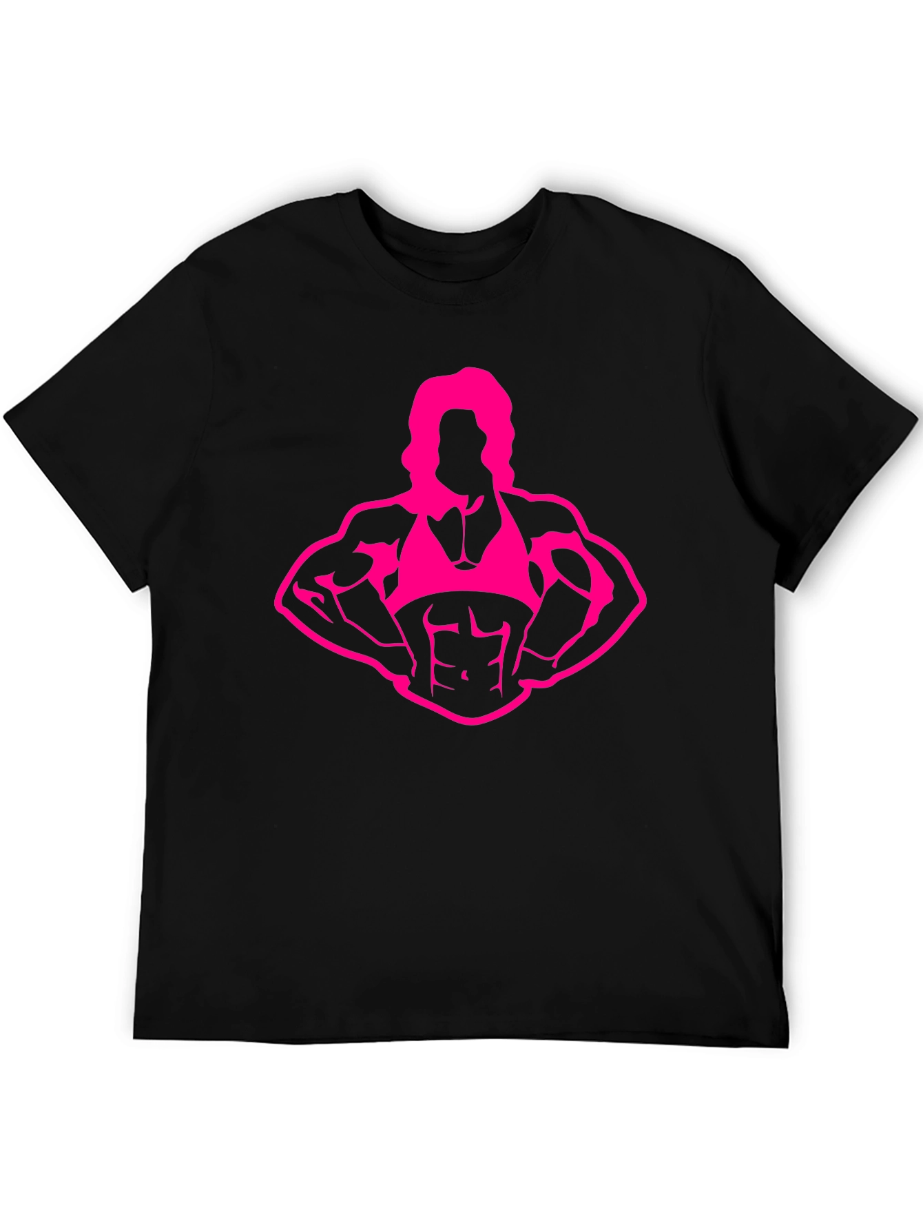 Muscle Woman Graphic Tee - Bodybuilder Print