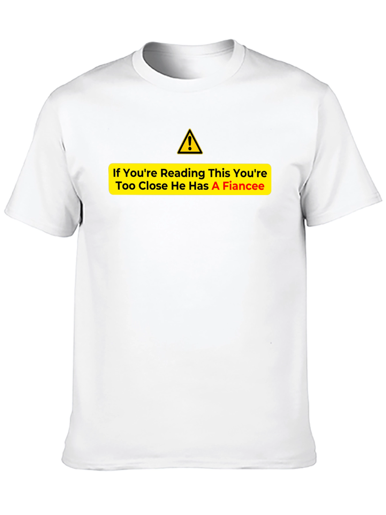 Warning Fiancee Graphic Tee - Black
