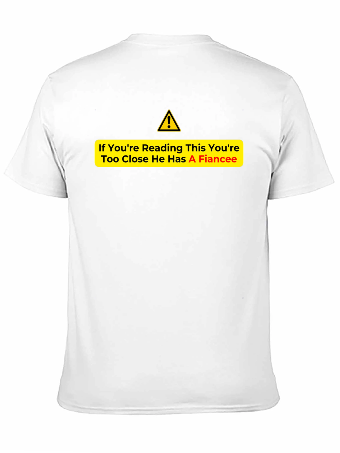 Warning Fiancee Graphic Tee - Black
