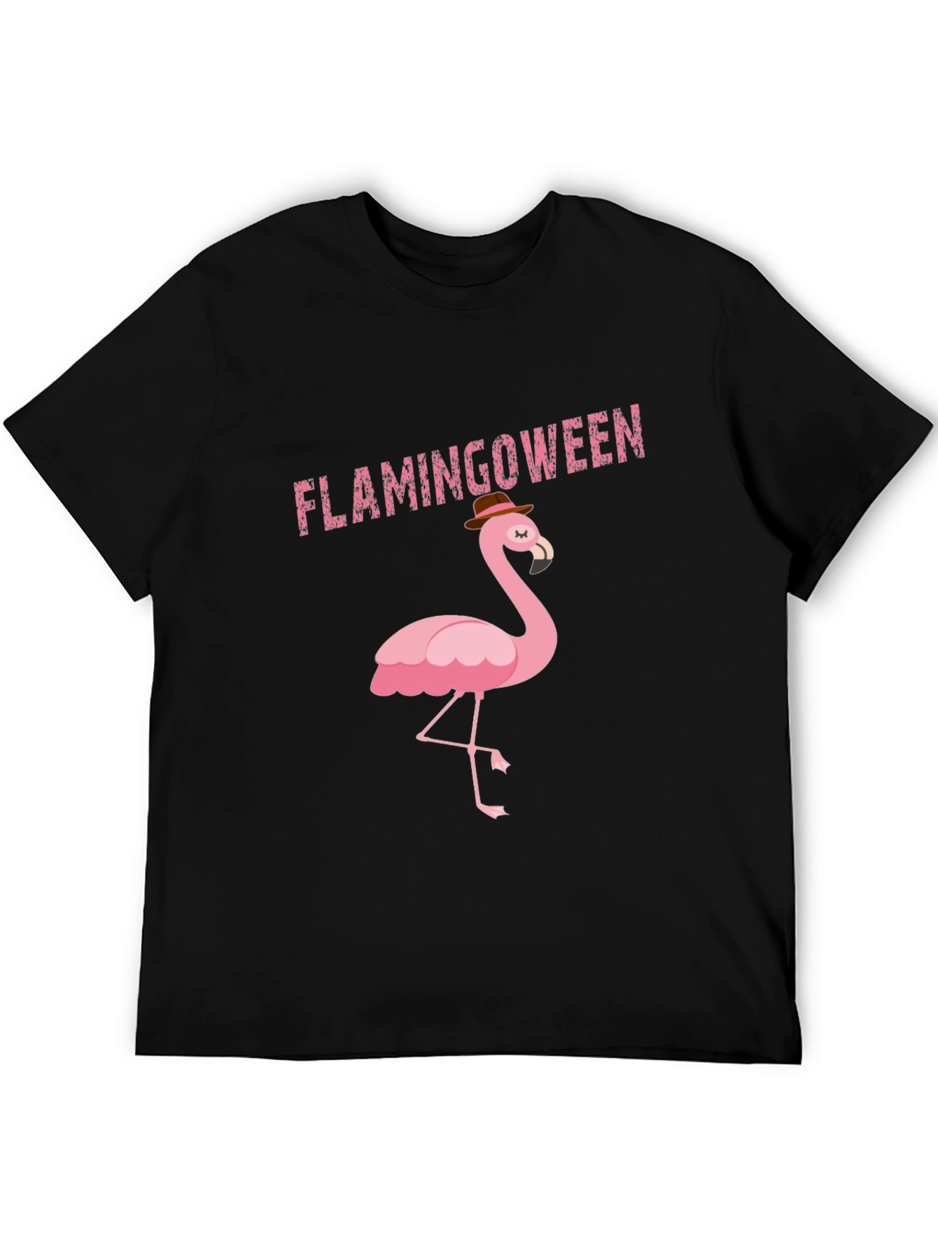 Flamingoween Black T-Shirt - Mens