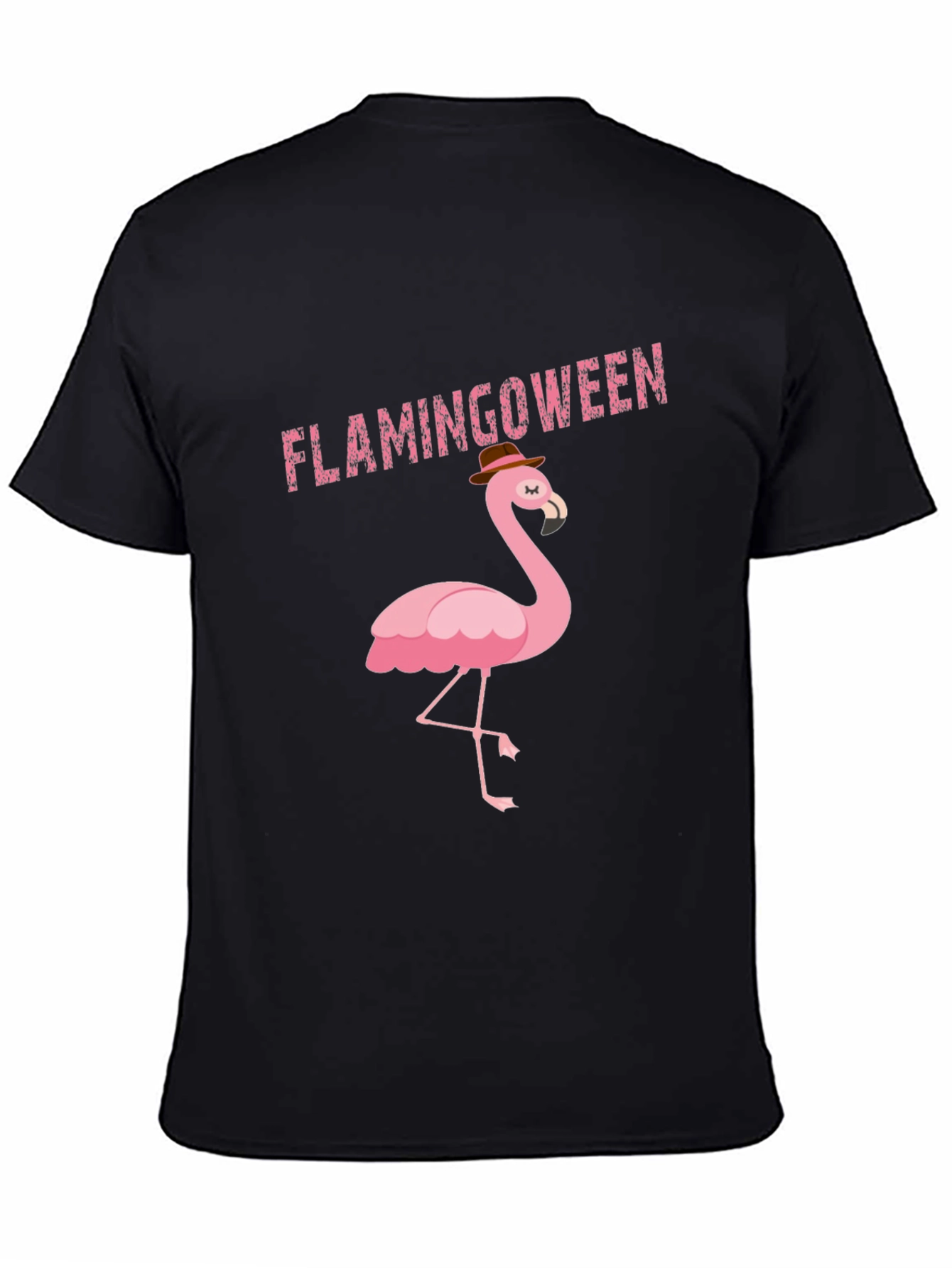 Flamingoween Black T-Shirt - Mens
