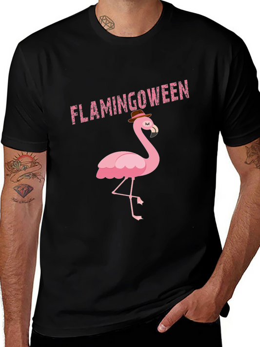 Flamingoween Black T-Shirt - Mens