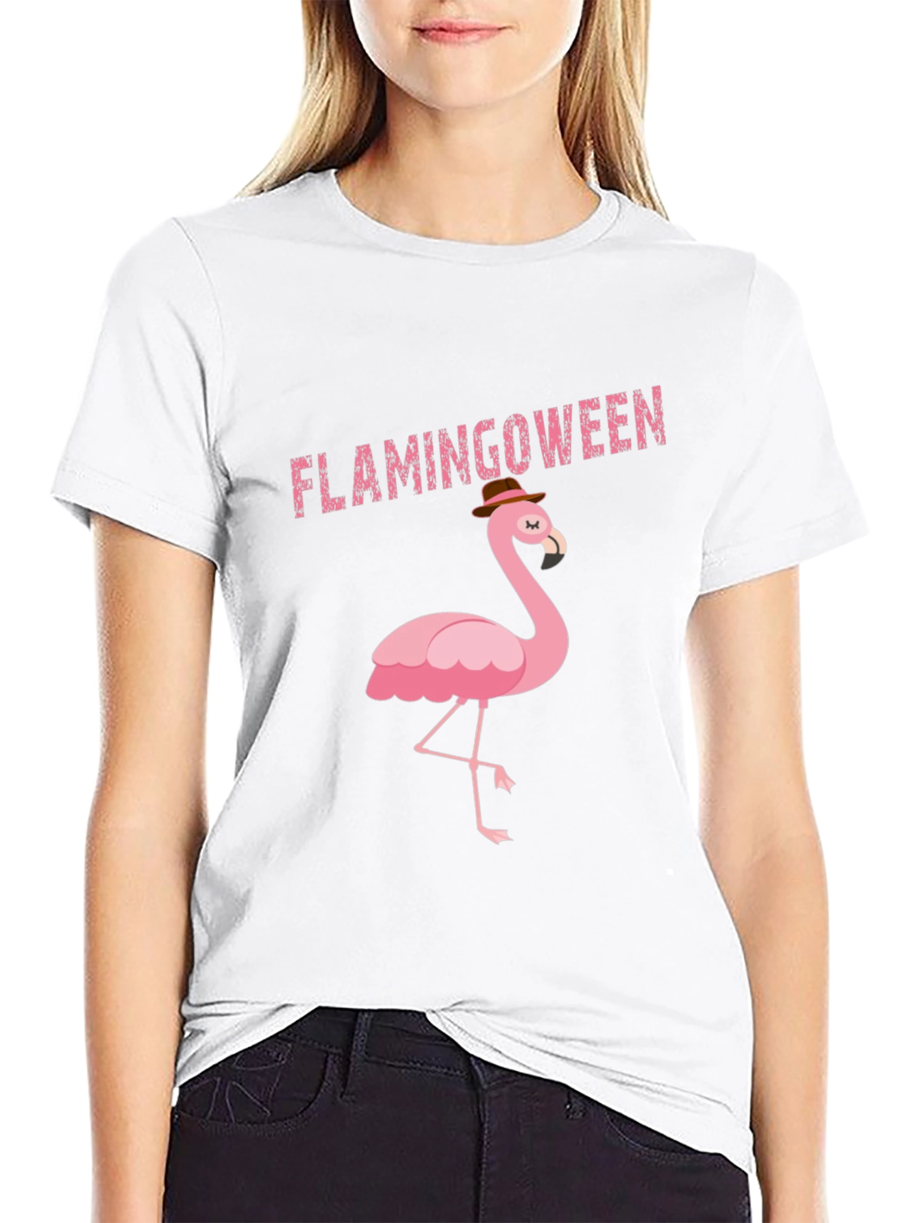 Flamingoween Black T-Shirt - Mens
