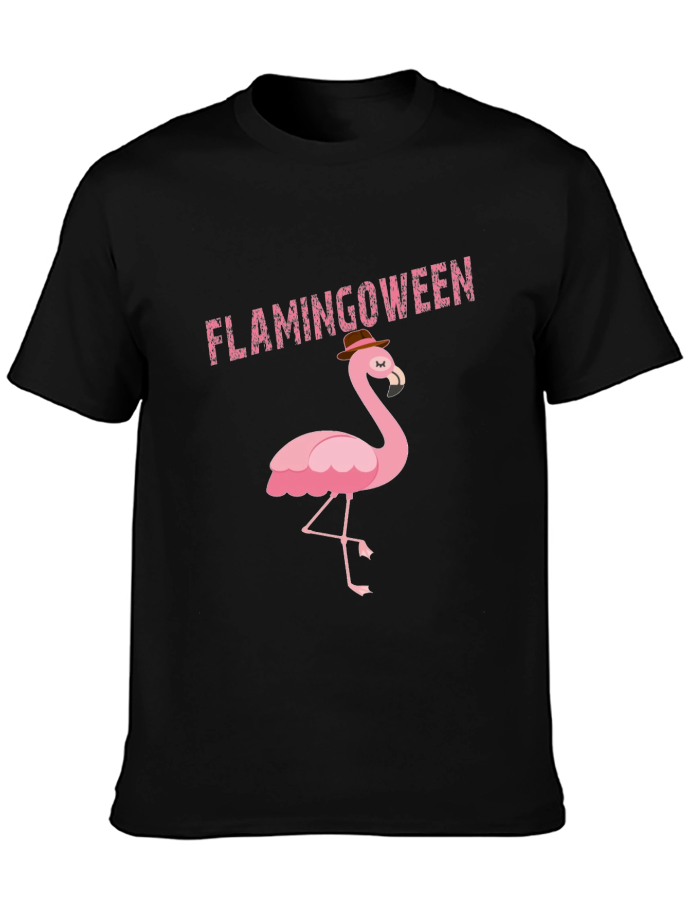 Flamingoween Black T-Shirt - Mens