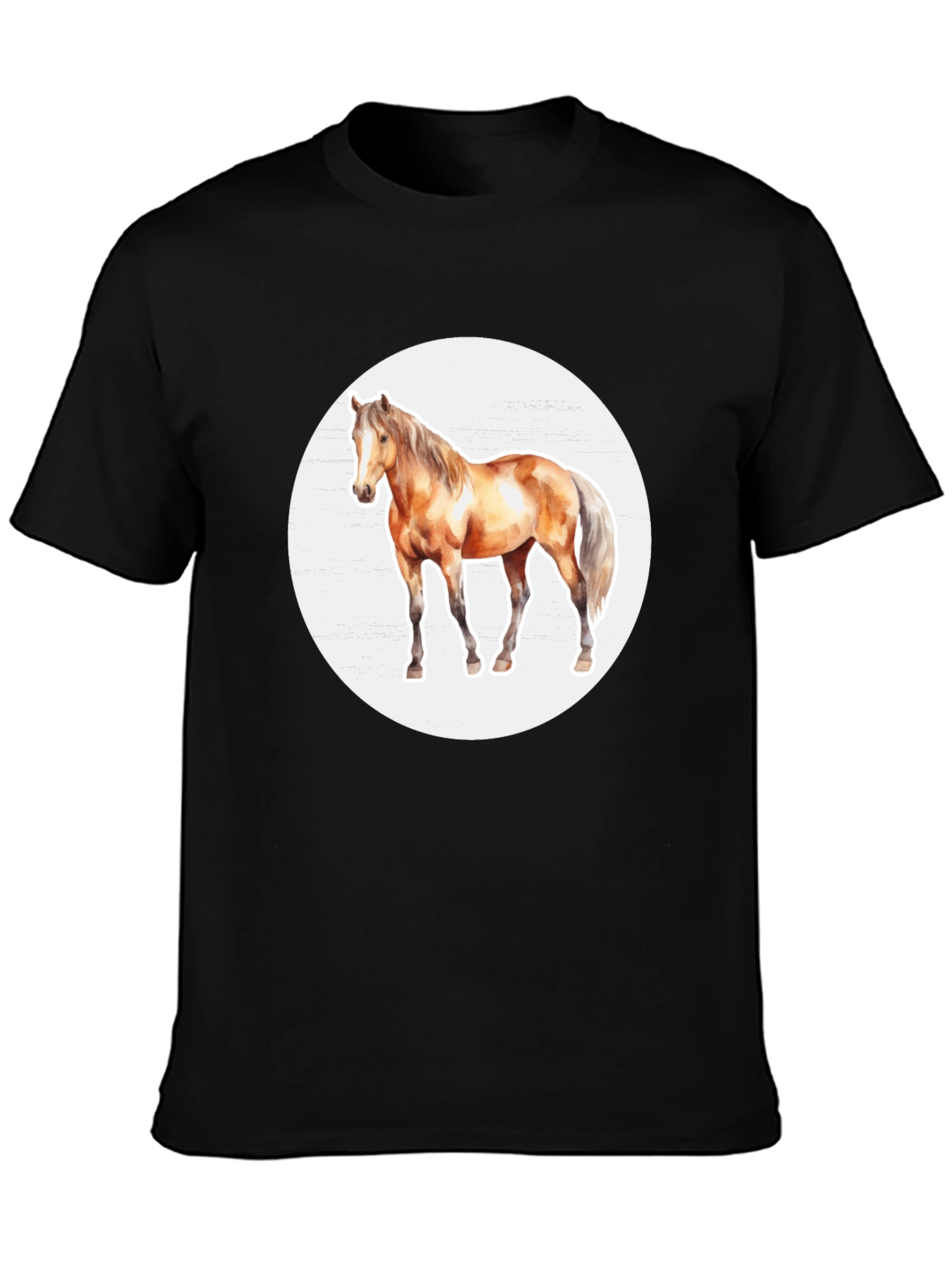 Horse Graphic Tee - Mens Black T-Shirt