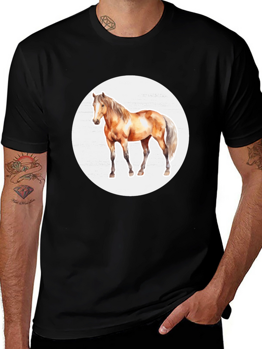 Horse Graphic Tee - Mens Black T-Shirt
