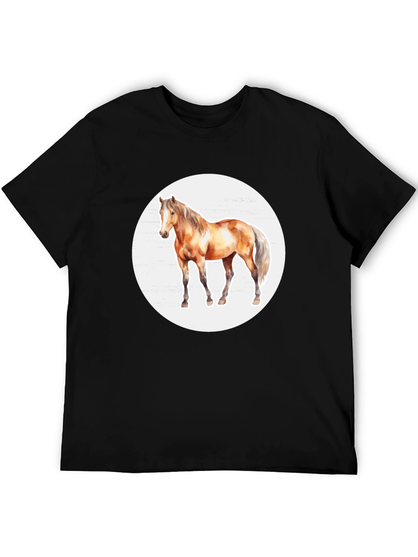 Horse Graphic Tee - Mens Black T-Shirt