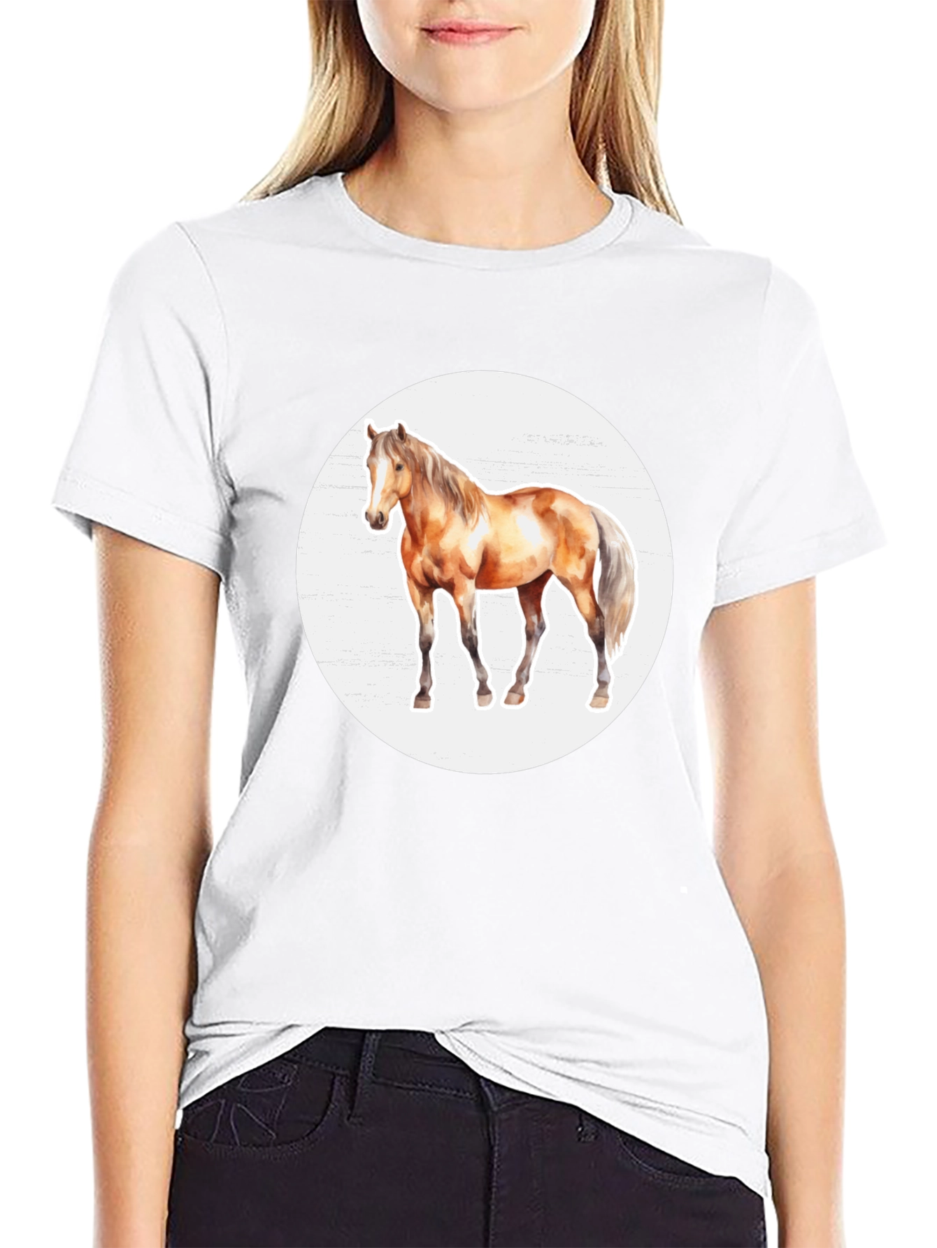 Horse Graphic Tee - Mens Black T-Shirt