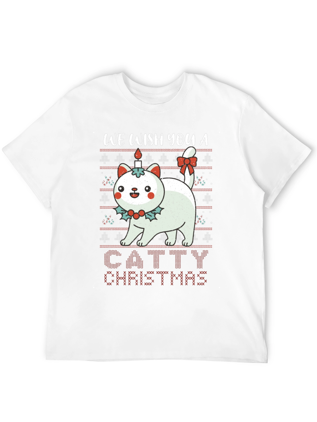 Catty Christmas T-Shirt - Holiday Sweater Design