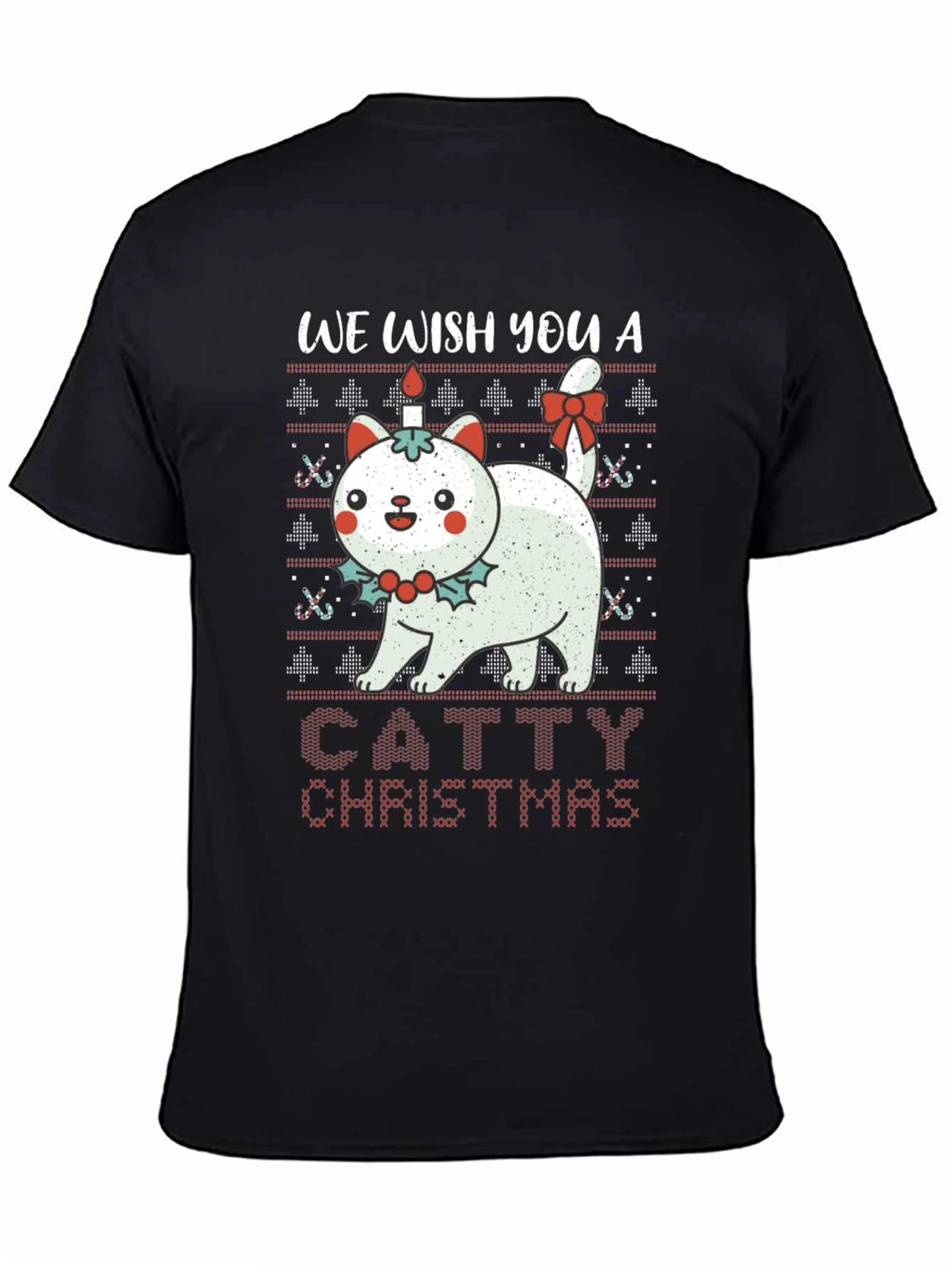 Catty Christmas T-Shirt - Holiday Sweater Design