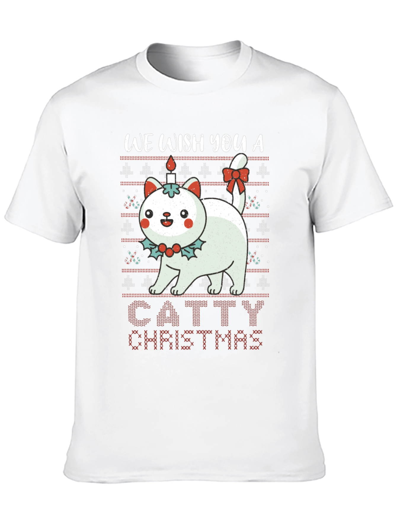 Catty Christmas T-Shirt - Holiday Sweater Design