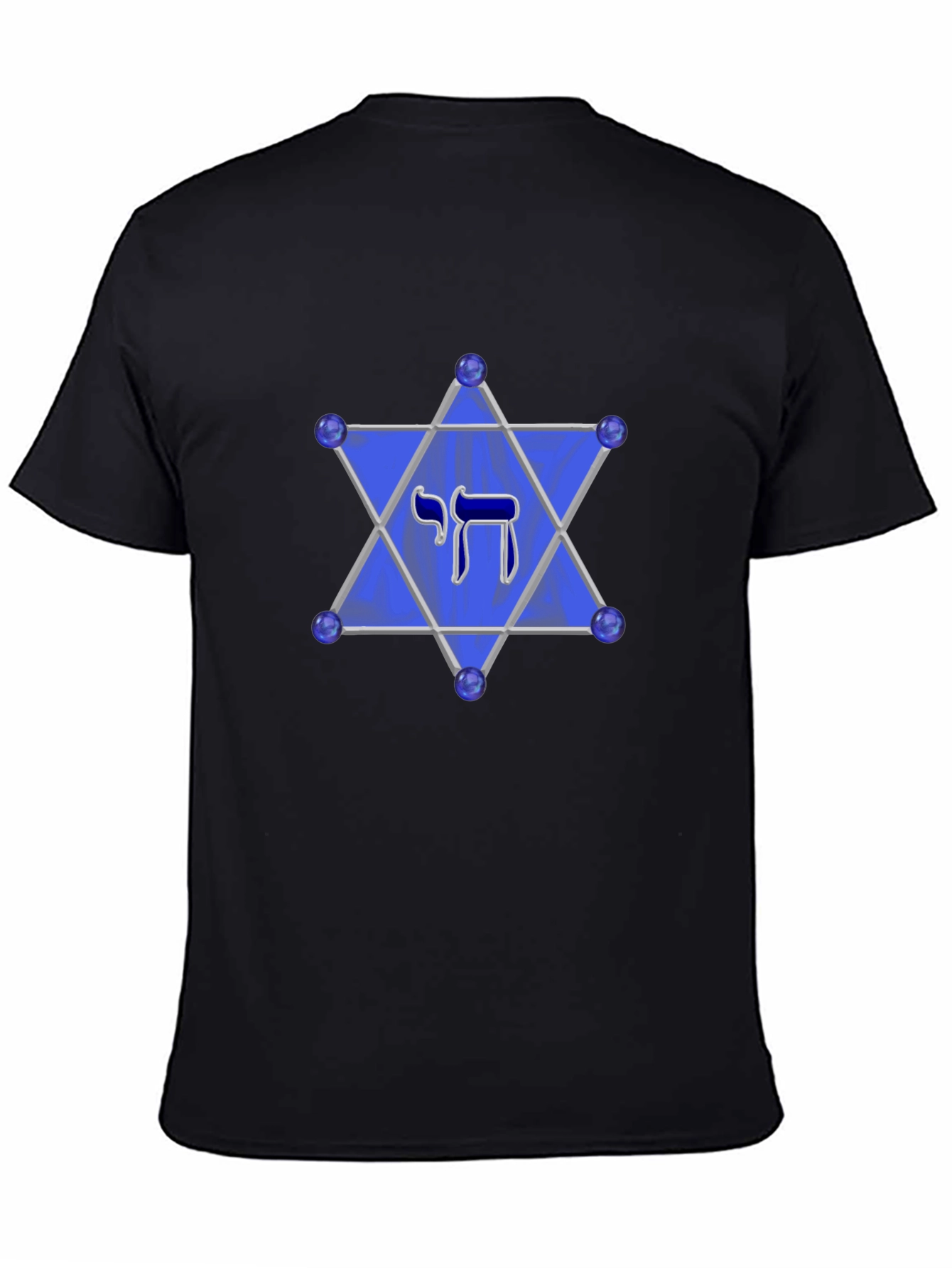 Chai Star of David Mens Black T-Shirt