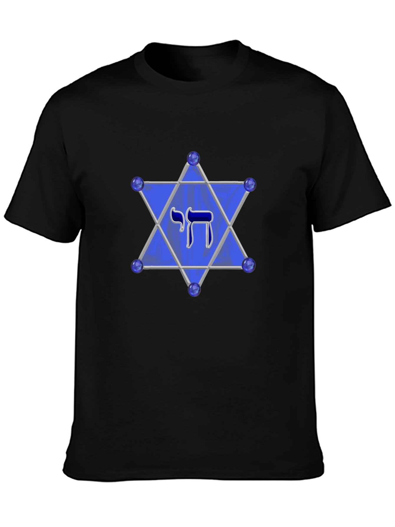 Chai Star of David Mens Black T-Shirt