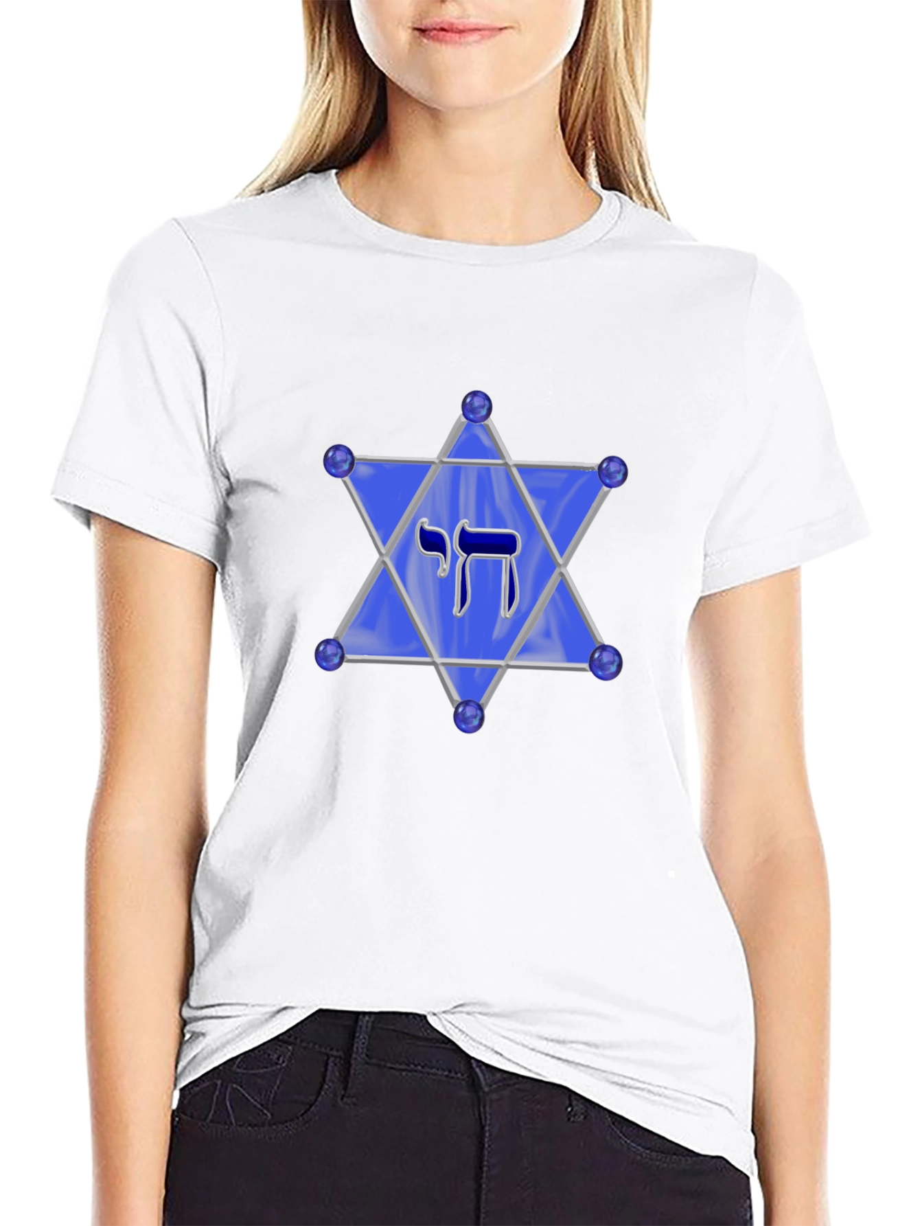 Chai Star of David Mens Black T-Shirt