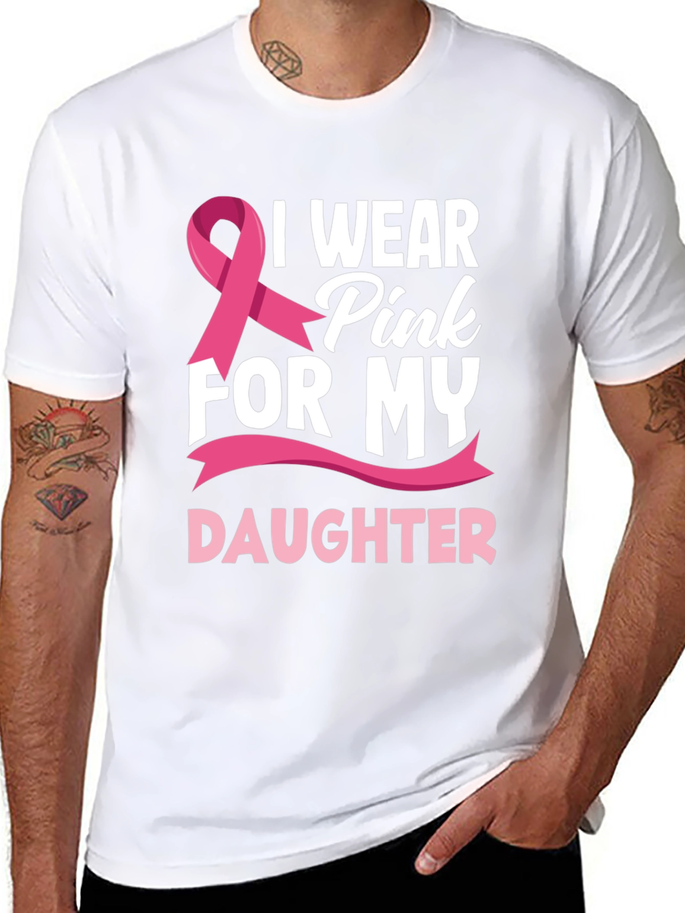I Wear Pink For My Daughter T-Shirt